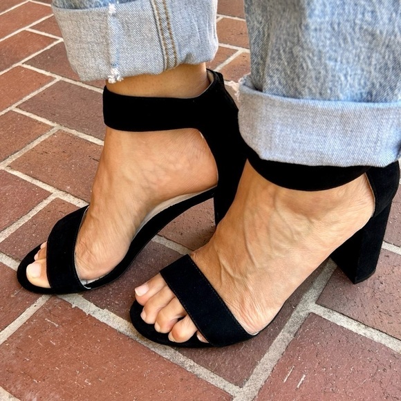 Jeffrey Campbell Lindsay Block Heel Ankle Strap Heeled Sandals Pumps Size 10 - Picture 4 of 12